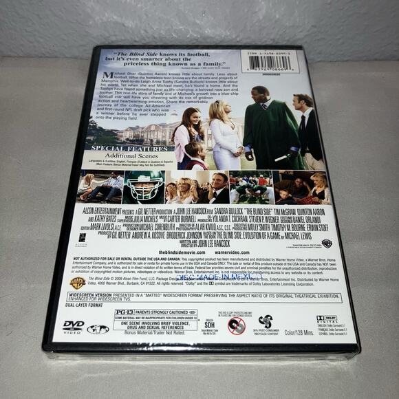 Dvd Sealed New The Blind Side Widescreen Warner Bros. Sandra Bullock NFL Movie - Picture 2 of 3